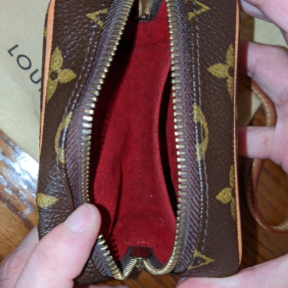 Louis Vuitton Monogram Canvas Trousse Wapity Mini Pouch Wrist Bag Brown - Picture 3 of 4